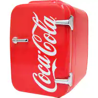 Cooluli - Coca-Cola Vintage Chic 0.1 Cu. Ft. Mini Fridge - Red - Front_Zoom