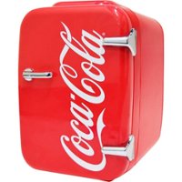 Cooluli - Coca-Cola Vintage Chic 0.1 Cu. Ft. Mini Fridge - Red - Front_Zoom