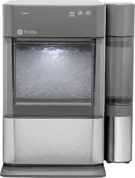 GE Profile - Opal 2.0 38-lb. Portable Ice maker with Nugget Ice Production, Side Tank, and Built-in WiFi - Stainless Steel