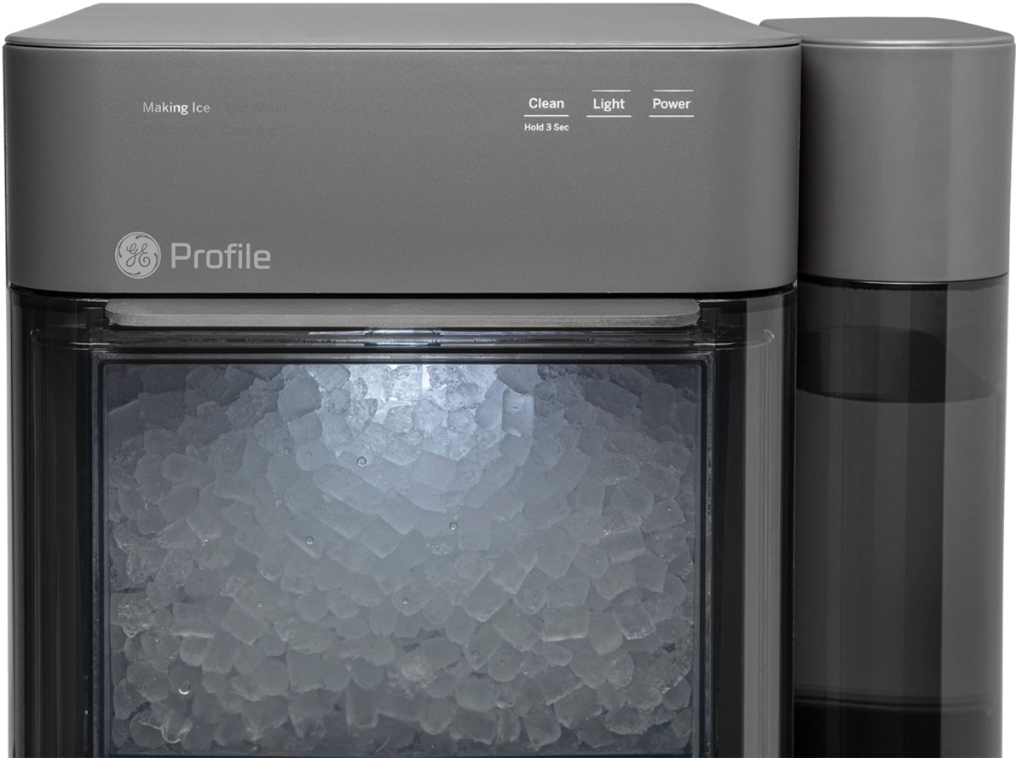 GE Profile Opal 2.0 38-lb. Portable Ice maker with Nugget Ice Production,  XL 1 Gallon Side Tank and Built-in WiFi Black Stainless Steel XPIOX3BCBT -  Best Buy