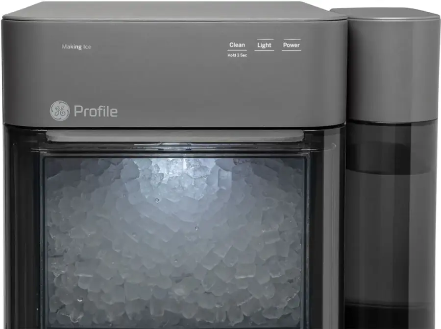 Alt View 14. GE Profile - Opal 2.0 38-lb. Portable Ice maker with Nugget Ice Production, Side Tank and Built-in WiFi - Stainless Steel.