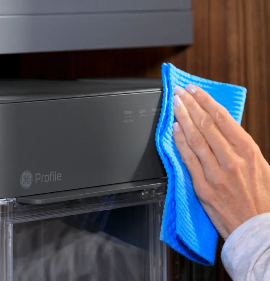 Alt View 25. GE Profile - Opal 2.0 38-lb. Portable Ice maker with Nugget Ice Production, Side Tank and Built-in WiFi - Stainless Steel.