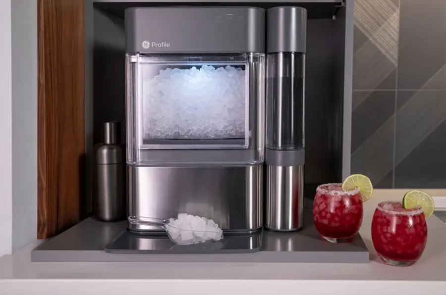 Alt View 35. GE Profile - Opal 2.0 38-lb. Portable Ice maker with Nugget Ice Production, Side Tank and Built-in WiFi - Stainless Steel.