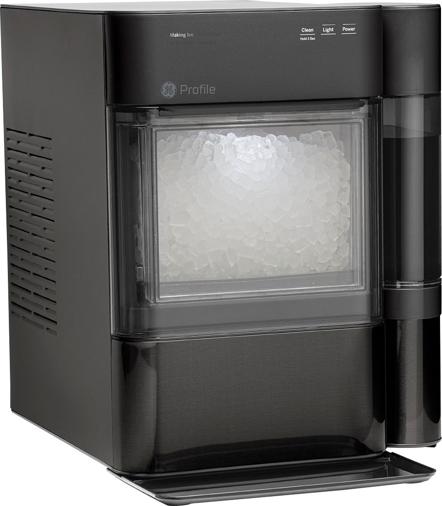 Angle View: NutriChef PICEM25 - Ice Maker, Countertop Ice Cube Making Machine (Stainless Steel)