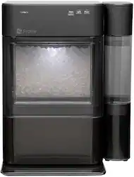 GE Profile - Opal 2.0 38-lb. Portable Ice maker with Nugget Ice Production, Side Tank, and Built-in WiFi - Black Stainless Steel - Front_Zoom