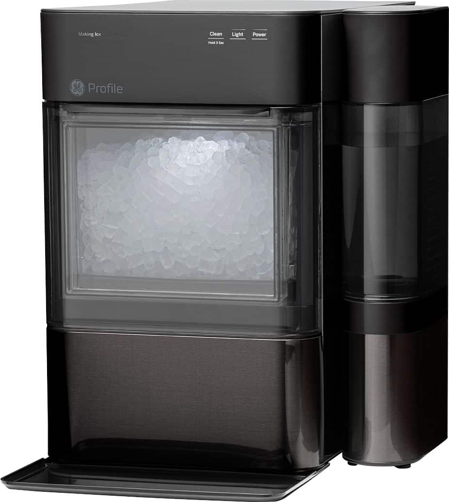 Alt View 11. GE Profile - Opal 2.0 38-lb. Portable Ice maker with Nugget Ice Production, Side Tank, and Built-in WiFi - Black Stainless.