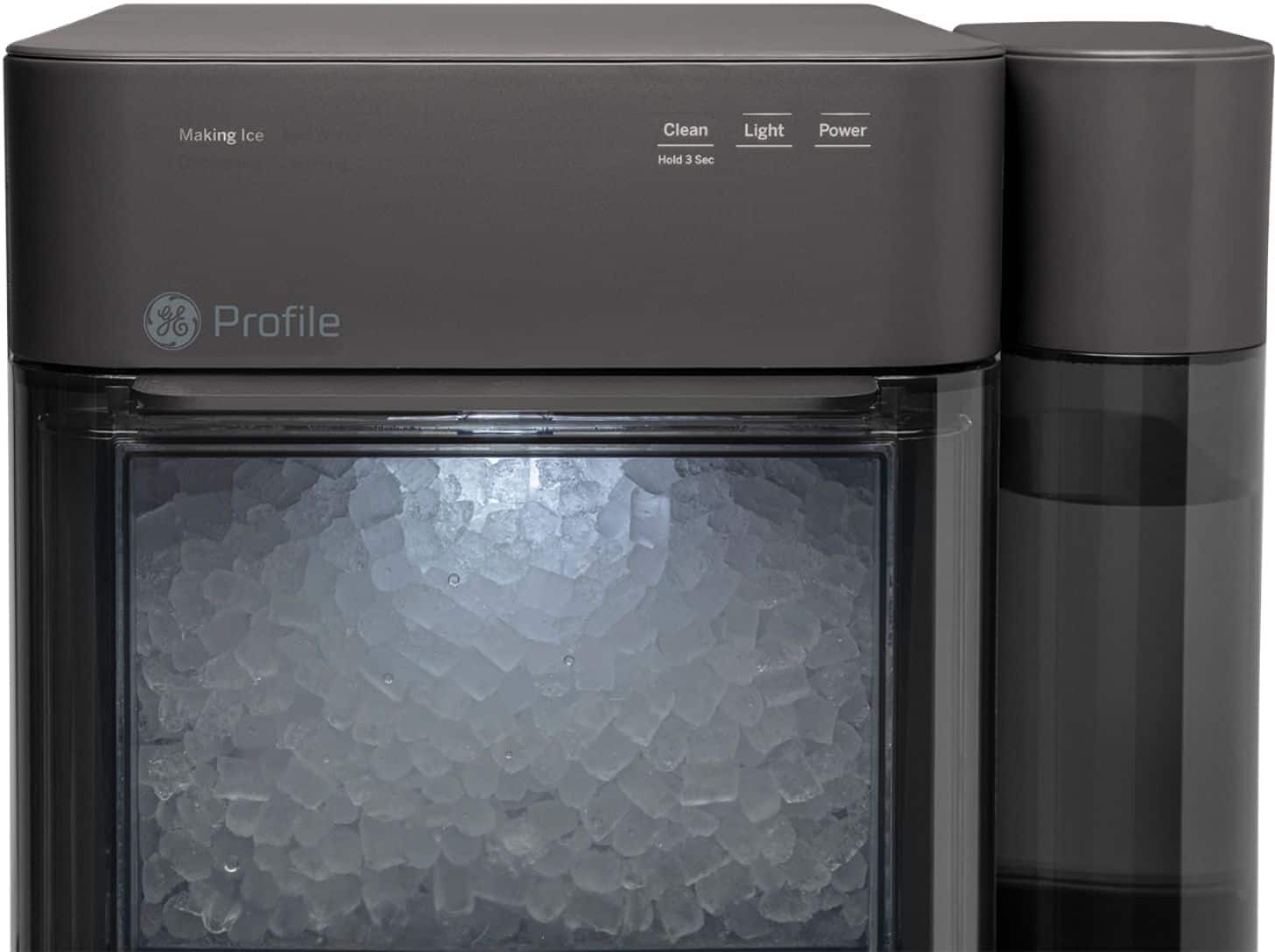 Alt View 13. GE Profile - Opal 2.0 38-lb. Portable Ice maker with Nugget Ice Production, Side Tank, and Built-in WiFi - Black Stainless.