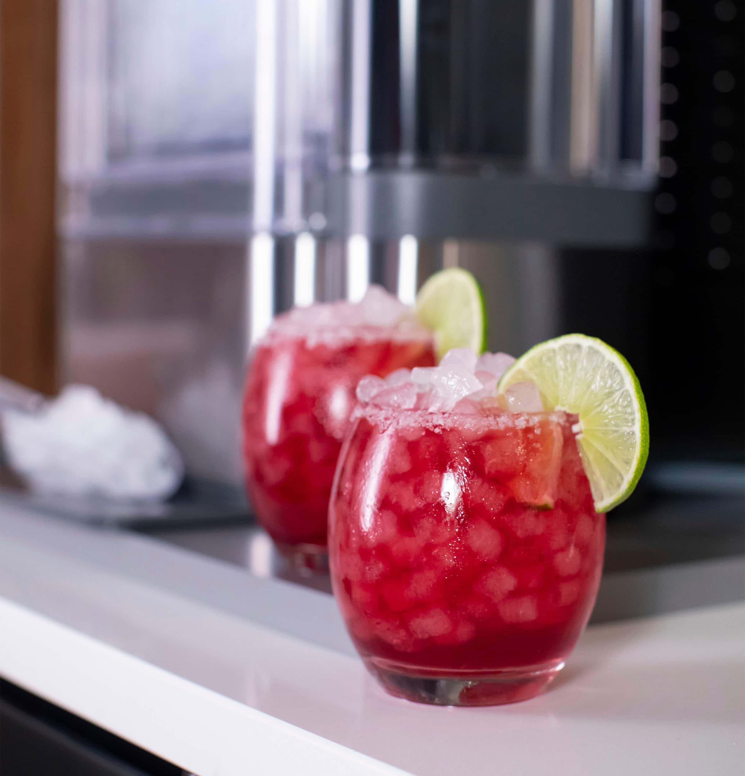 Alt View 39. GE Profile - Opal 2.0 38-lb. Portable Ice maker with Nugget Ice Production, Side Tank, and Built-in WiFi - Black Stainless.