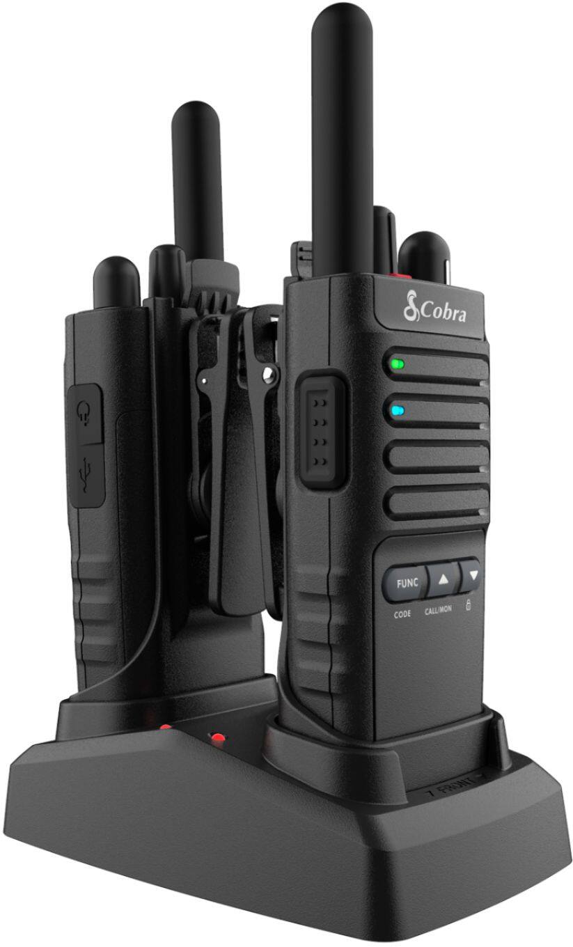 Alt View 17. Cobra - Pro Business 42-Mile, 22-Channel FRS 2-Way Radios with Surveillance Headsets (Pair) - Black.