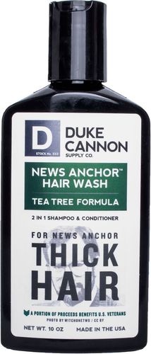 Duke Cannon - News Anchor Hair Wash Tea Tree Formula 2-in-1 Shampoo and Conditioner - Clear