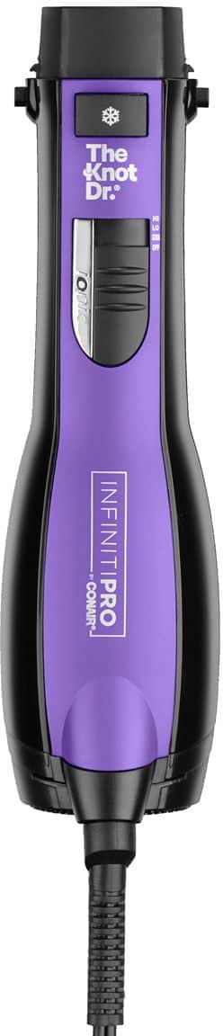 Alt View 22. Conair - InfinitiPRO Knot Dr. Detangling Hot Air All-in-One Dryer Brush - Purple And Black.