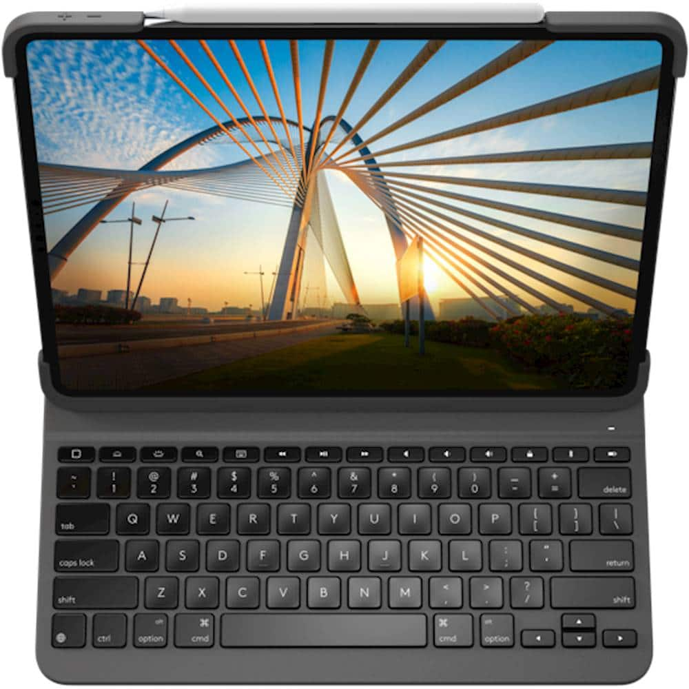 Logitech - Slim Folio Pro Keyboard Case for Apple® iPad® Pro 11" (1st, 2nd, and 3rd Gen) - Graphite