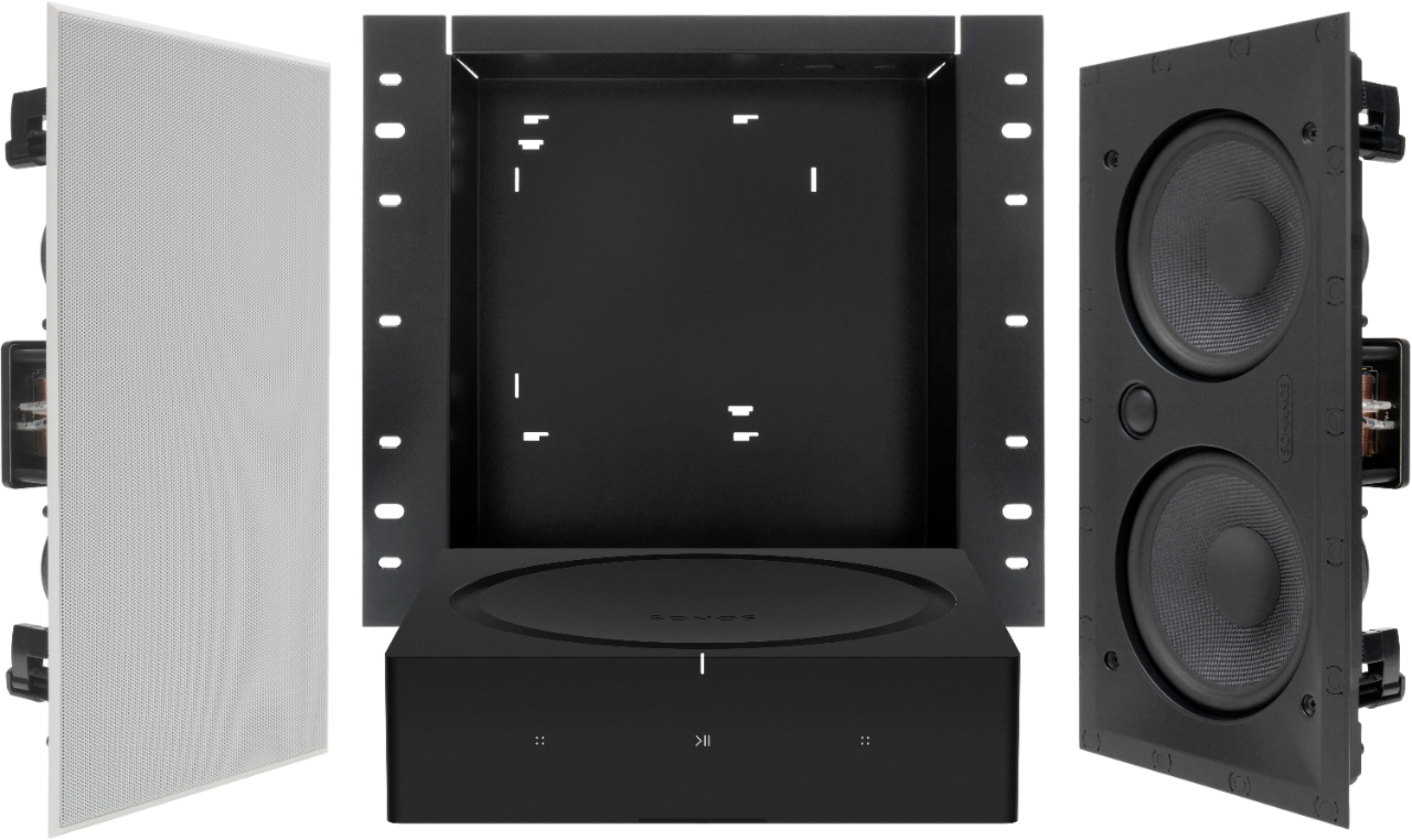 Sonance - MAG SSTVAUDIO - Mag Series Sonos Powered 2.0-Channel Soundbar Alternative (Each) - Paintable White - Front_Zoom