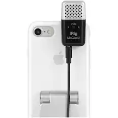 Front. IK Multimedia - Microphone - Silver/Black.