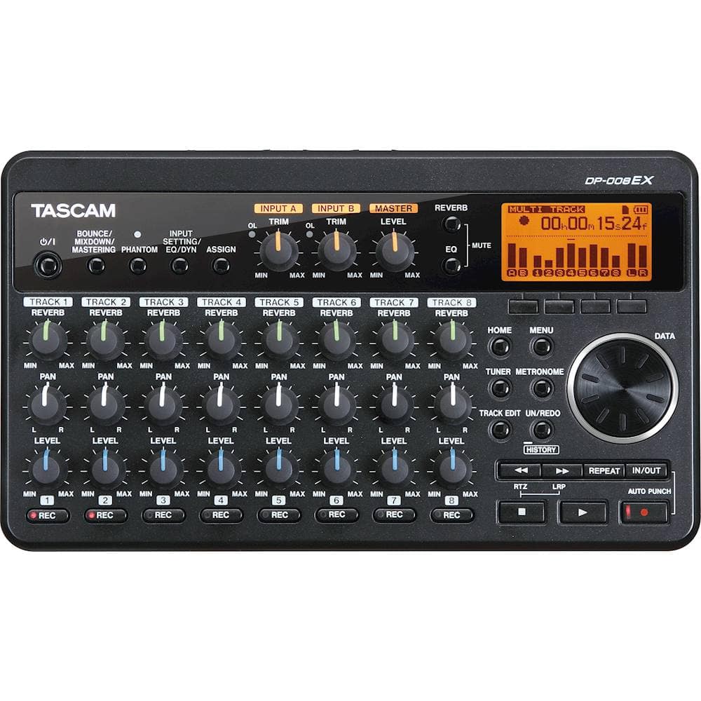 TASCAM - Digital Pocketstudio 8-Track Recorder - Black