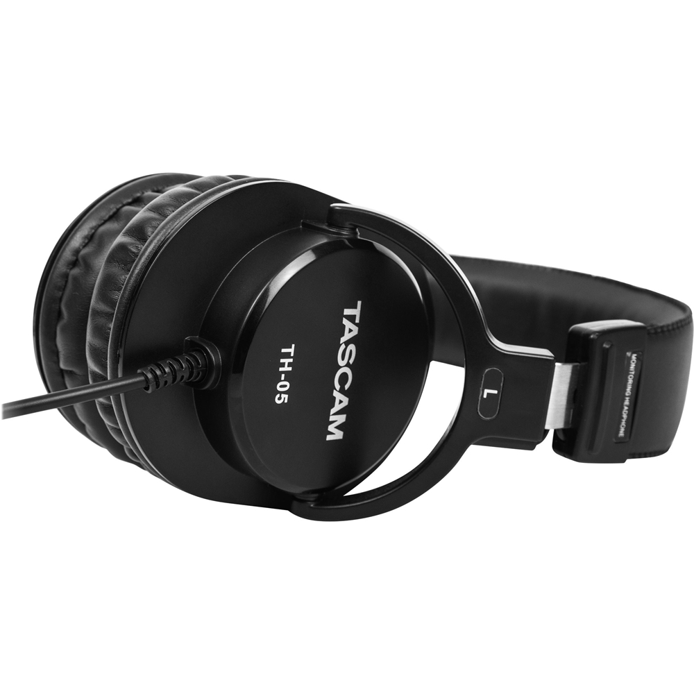 Angle View: TASCAM - TH-05 Wired Over-the-Ear Headphones - Black