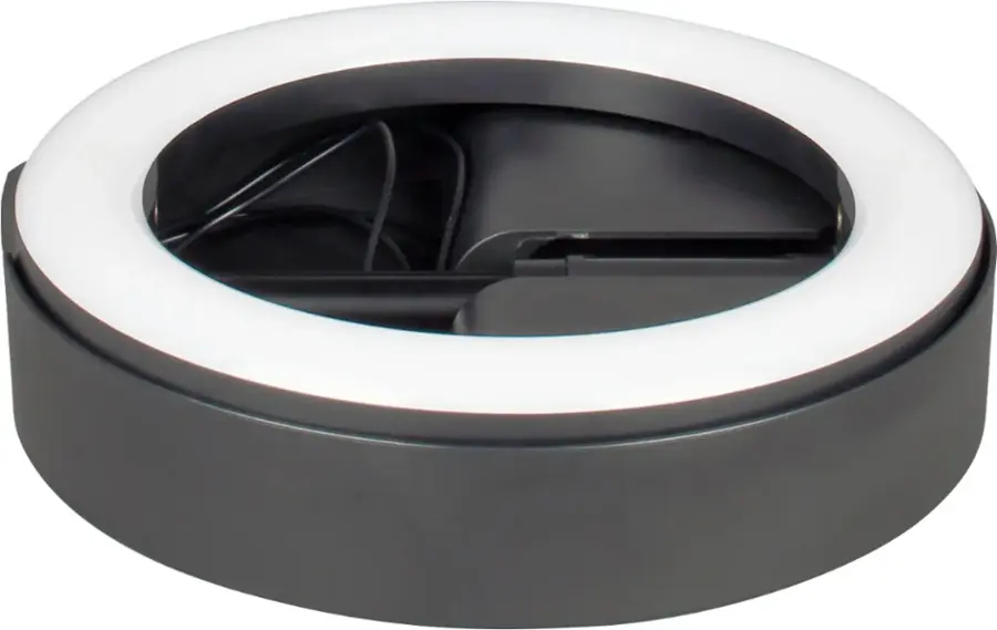 Alt View 15. Tocad - Sunpak Self Storing Ring Light Vlogging Kit - Black.
