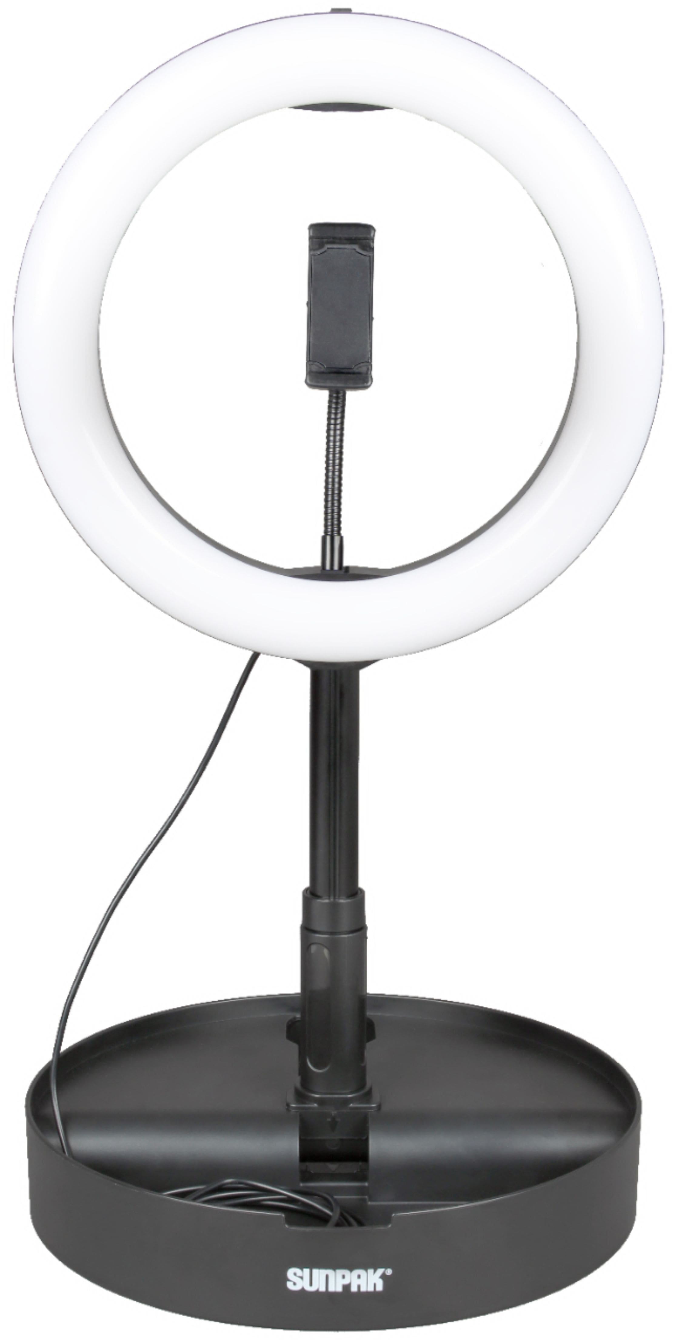 Alt View 16. Tocad - Sunpak Self Storing Ring Light Vlogging Kit - Black.