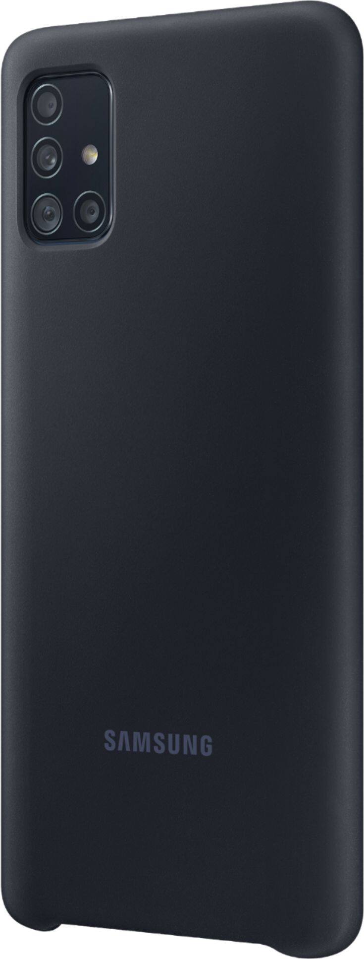 Angle. Samsung - Silicone Cover Case for Galaxy A51 - Black.