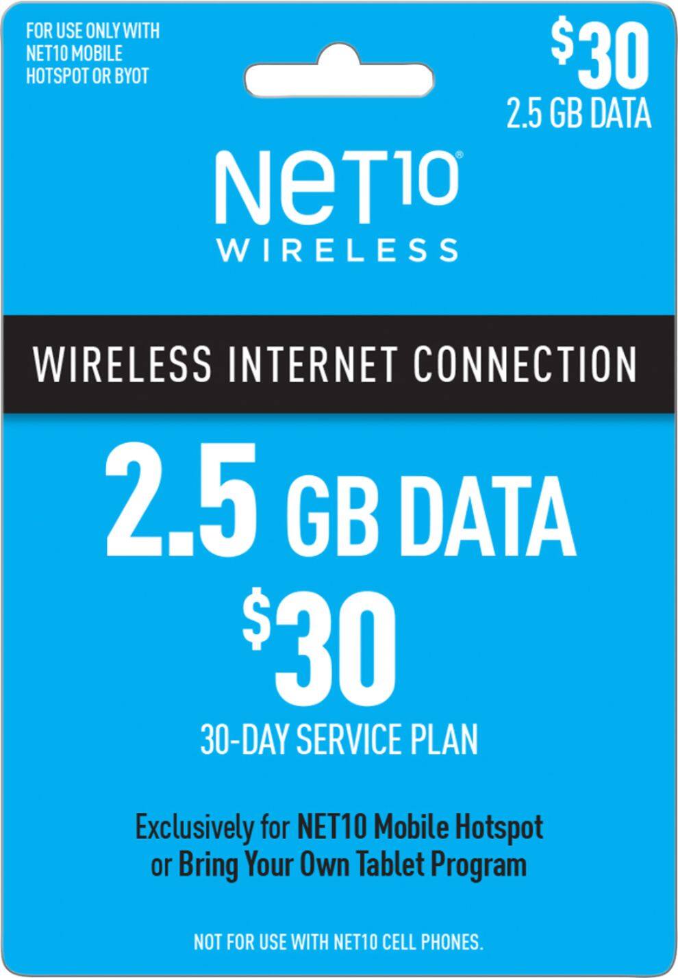 Front. Net10 - Net10 $30 Mobile Hotspot 2.5GB 30-Day Prepaid Plan.