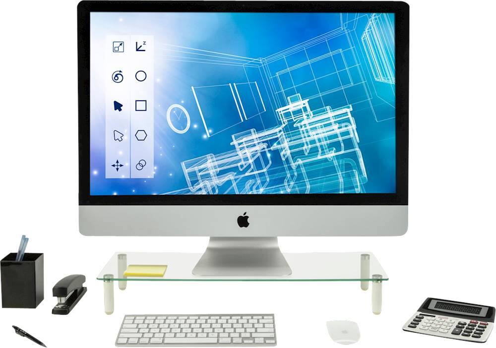 Alt View 12. Mount-It! - Monitor and Laptop Desk Riser - White.