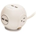 Alt View Zoom 14. Accell - Power Cutie Compact Surge Protector with 4 USB ports, 3 outlets and 6 foot cord - White.