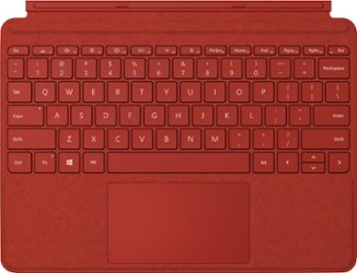 Microsoft - Surface Go Signature Type Cover for Surface Go, Go 2, and Go 3 - Poppy Red Alcantara Material - Front_Zoom