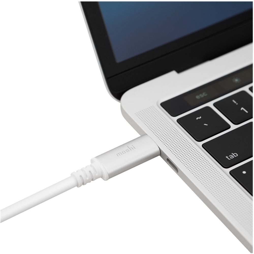 Angle View: Moshi - 6.6' USB Type C-to-HDMI Cable - White