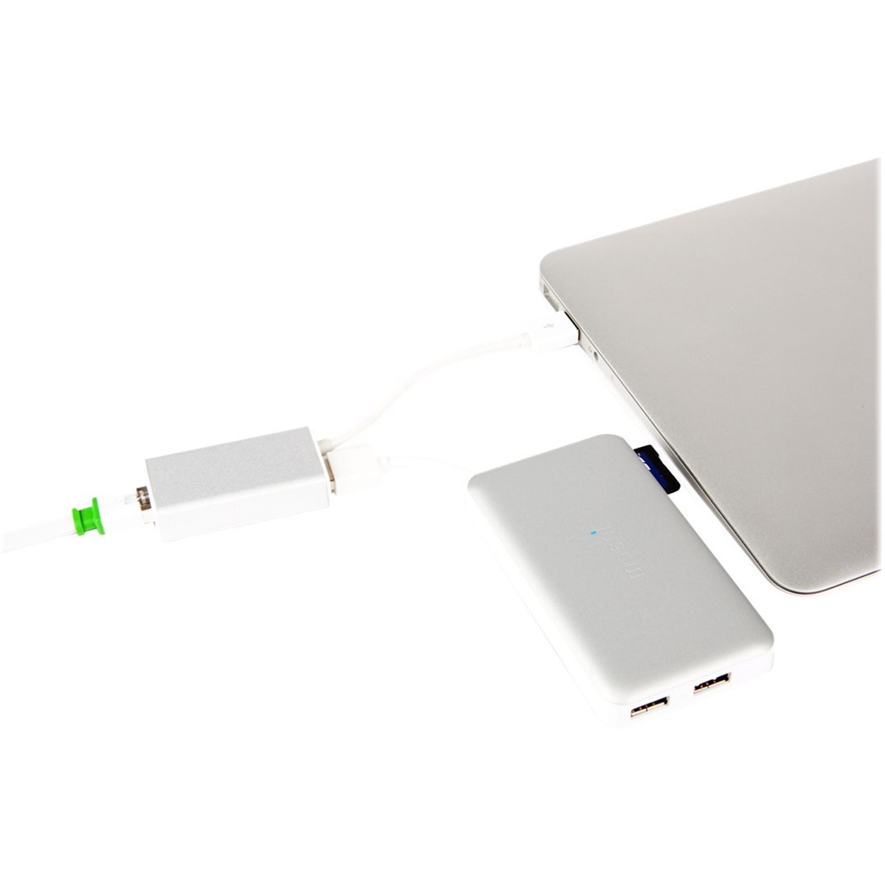 Left View: Moshi - USB 2.0 Network Adapter - Silver
