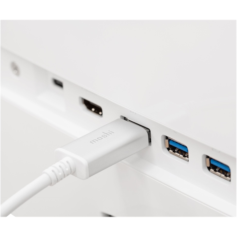 Angle View: Moshi - 5' USB Type C-to-DisplayPort Cable - White