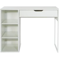OSP Home Furnishings - Ravel Rectangular Contemporary Engineered Wood 1-Drawer Table - White - Front_Zoom