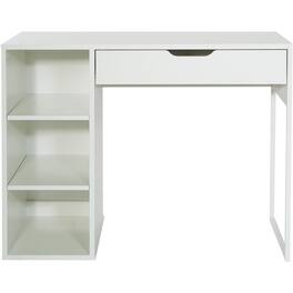 OSP Home Furnishings - Ravel Rectangular Contemporary Engineered Wood 1-Drawer Desk - White