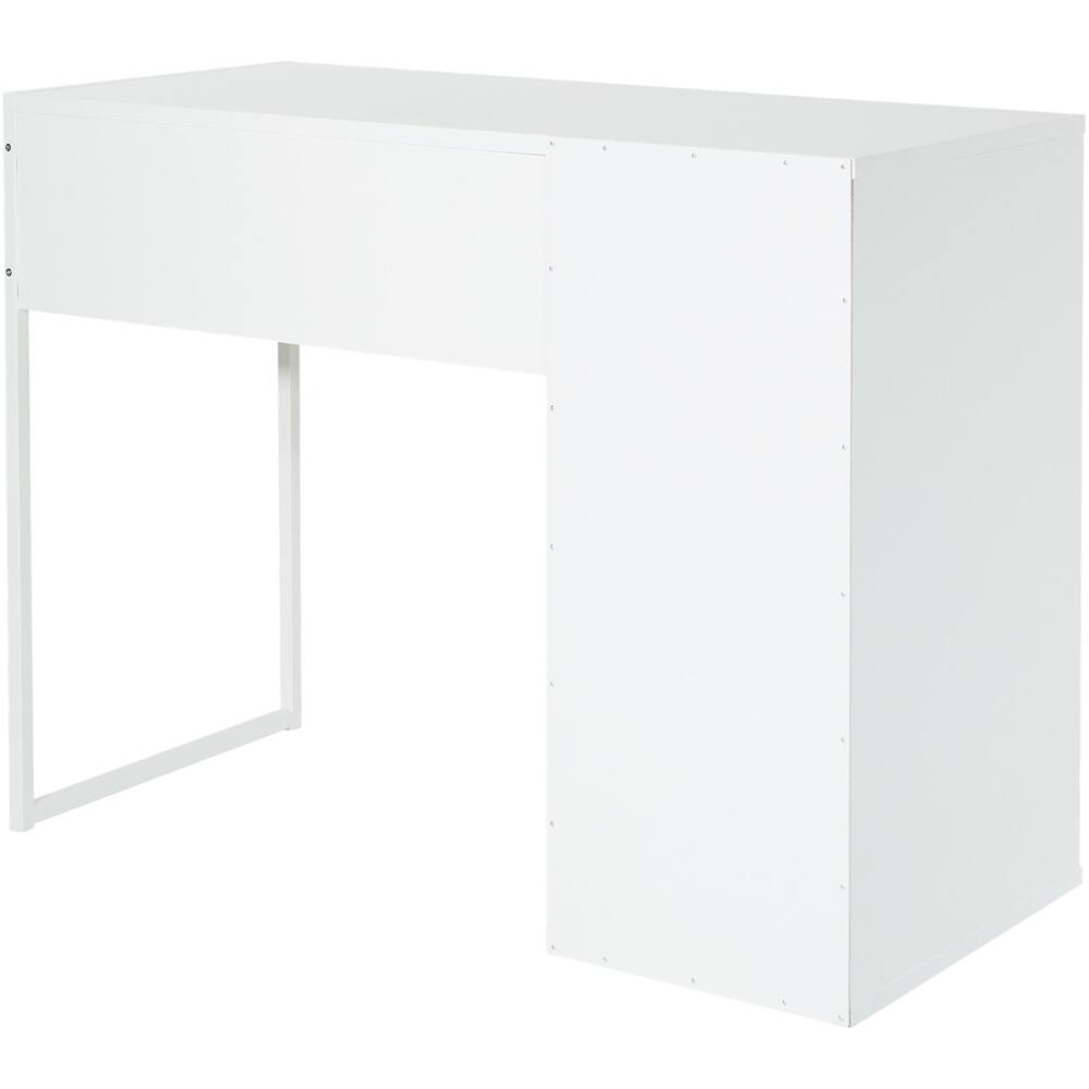 Alt View 12. OSP Home Furnishings - Ravel Rectangular Contemporary Engineered Wood 1-Drawer Desk - White.