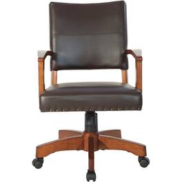 OSP Home Furnishings - Wood Bankers 5-Pointed Star Wood and Steel Office Chair - Espresso