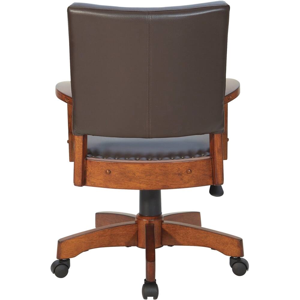 Alt View 12. OSP Home Furnishings - Wood Bankers 5-Pointed Star Wood and Steel Office Chair - Espresso.