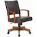 Left. OSP Home Furnishings - Wood Bankers 5-Pointed Star Wood and Steel Office Chair - Espresso.