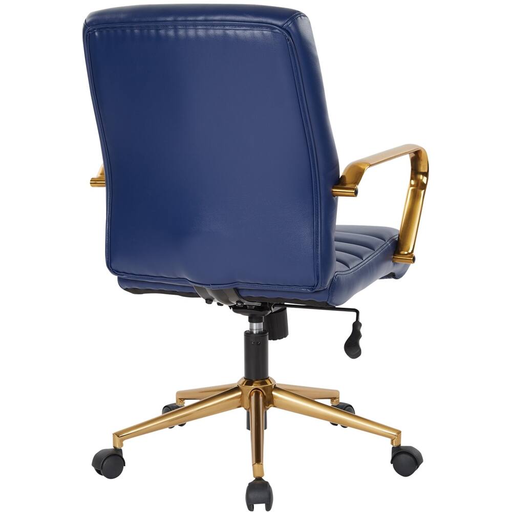 Alt View 14. OSP Home Furnishings - Workspace Office Mesh Linen Fabric Chair - Navy.