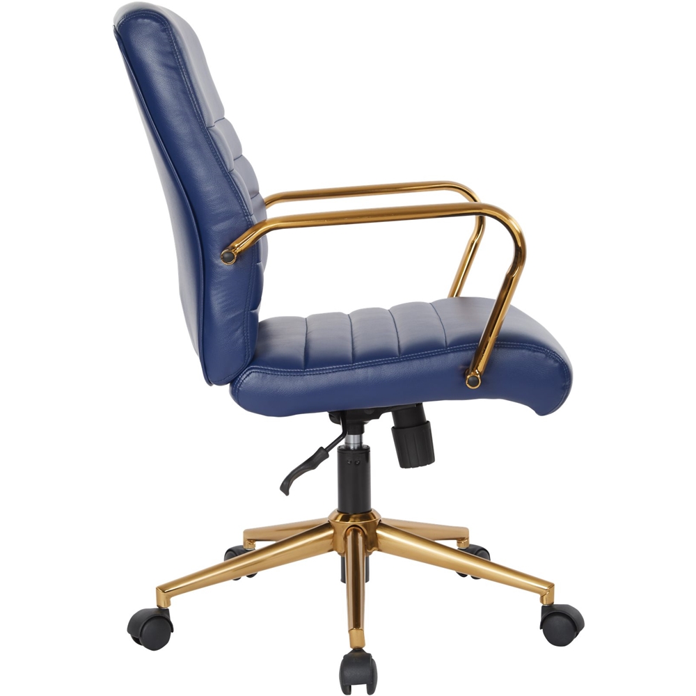 Navy blue and discount gold office chair