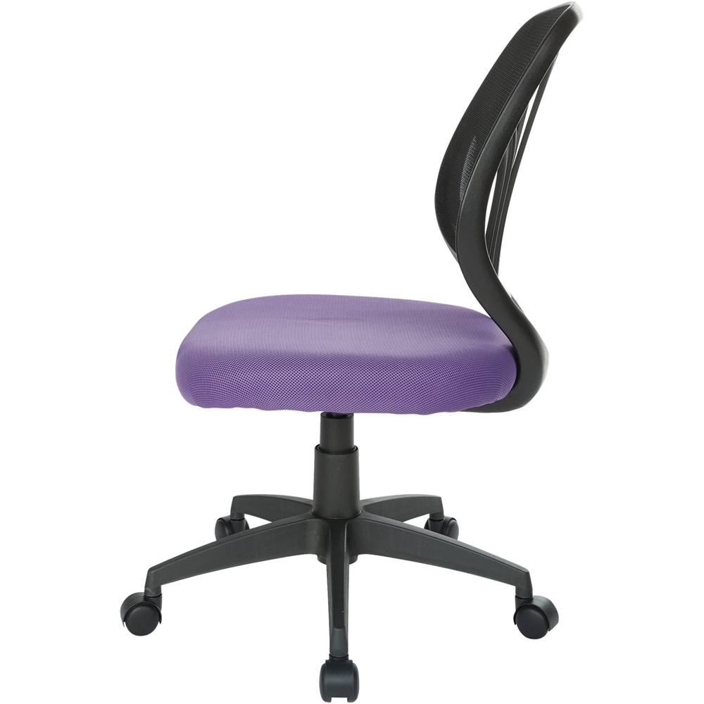 Angle View: Office Star Products - Ventilated 5-Pointed Star Mesh Fabric Task Chair - Purple