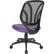 Alt View 13. Office Star Products - Ventilated 5-Pointed Star Mesh Fabric Task Chair - Purple.
