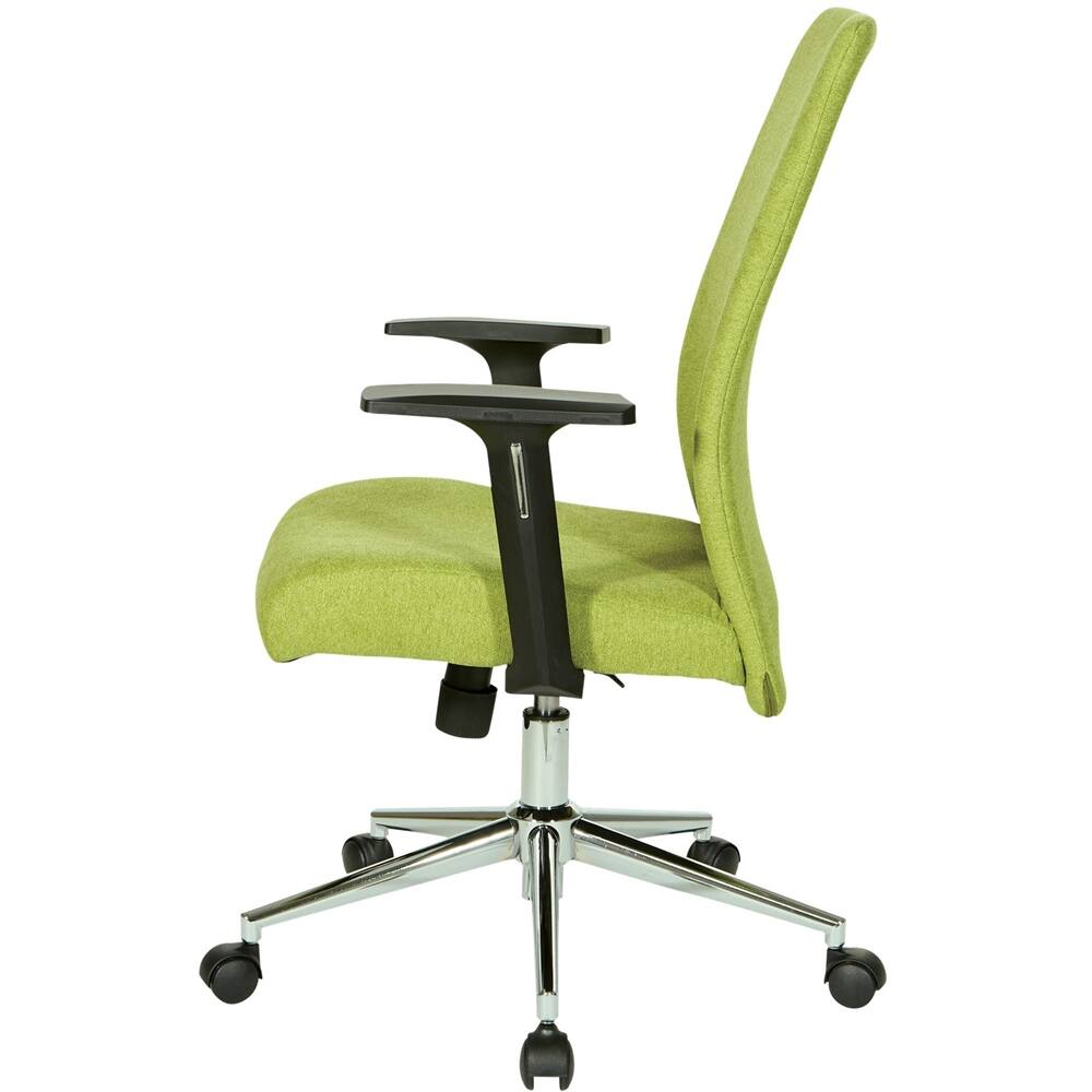 Angle. OSP Home Furnishings - Evanston 5-Pointed Star Manager's Chair - Basil.