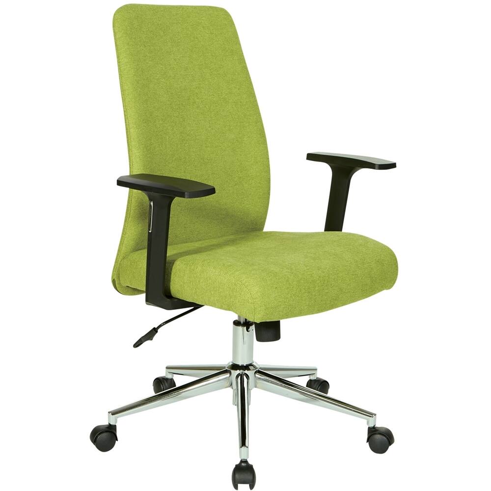 Left View: OSP Home Furnishings - Evanston 5-Pointed Star Manager's Chair - Basil