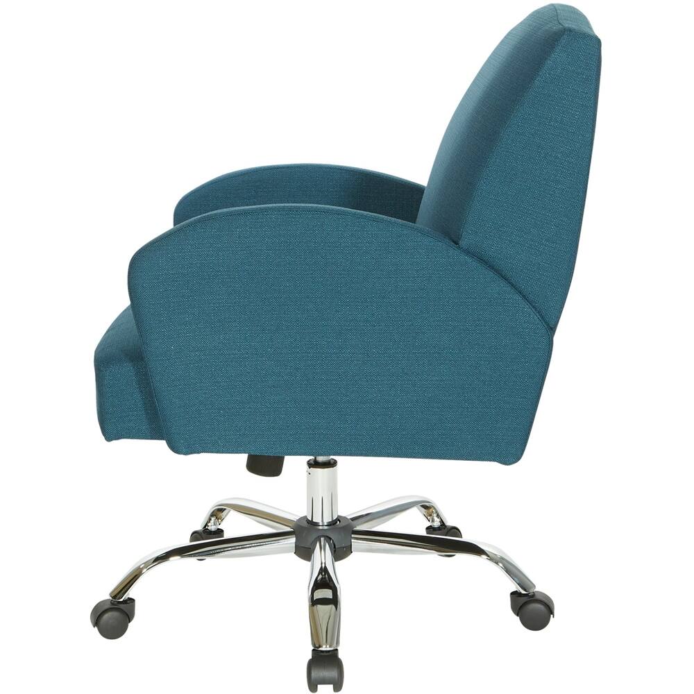 Angle View: OSP Home Furnishings - Joliet 5-Pointed Star Office Chair - Azure