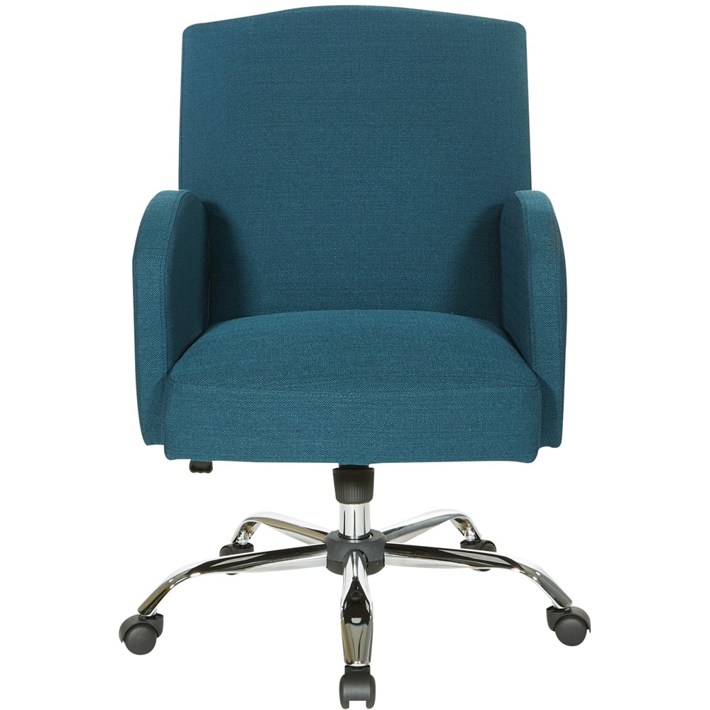 Front. OSP Home Furnishings - Joliet 5-Pointed Star Office Chair - Azure.