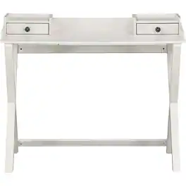 OSP Home Furnishings - Barton Birch Veneer 2-Drawer Writing Desk - White Wash