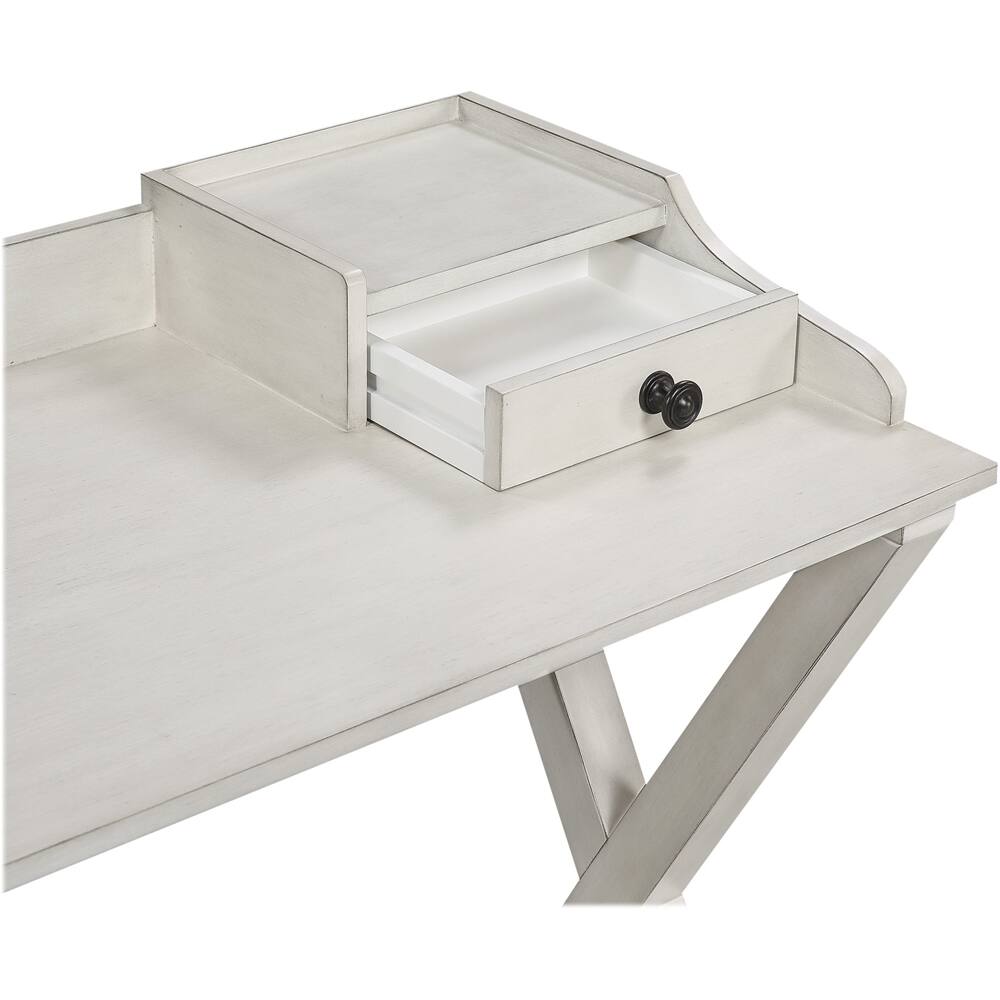 Alt View 13. OSP Home Furnishings - Barton Birch Veneer 2-Drawer Writing Desk - White Wash.