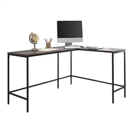 Front. OSP Home Furnishings - Contempo L-Shaped Desk - Ozark Ash.