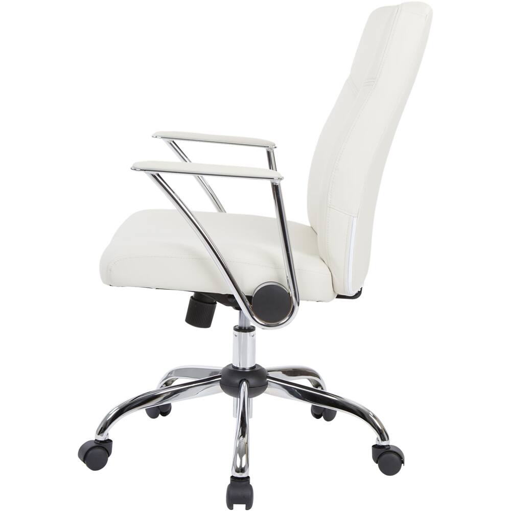 Angle View: OSP Home Furnishings - FL Series 5-Pointed Star Faux Leather Office Chair - Cream