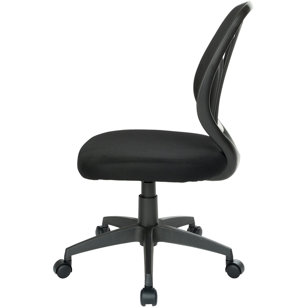 Angle View: Office Star Products - Ventilated 5-Pointed Star Mesh Fabric Task Chair - Black