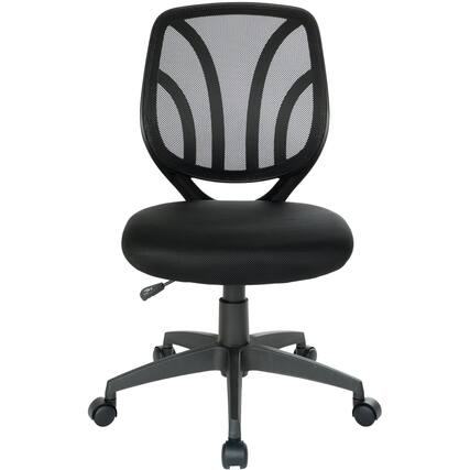 Front. Office Star Products - Ventilated 5-Pointed Star Mesh Fabric Task Chair - Black.